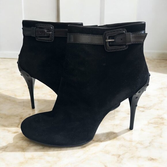 TOD'S Black Suede Buckle Driving Boots Size 10 / 40 - Picture 1 of 11